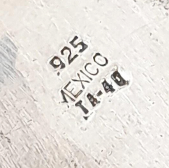 Southwest Mexico 925 Sterling Silver Onyx Cuff Vintage Bracelet - Picture 12 of 12